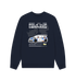 Navy Blue Printed Sweater Front
