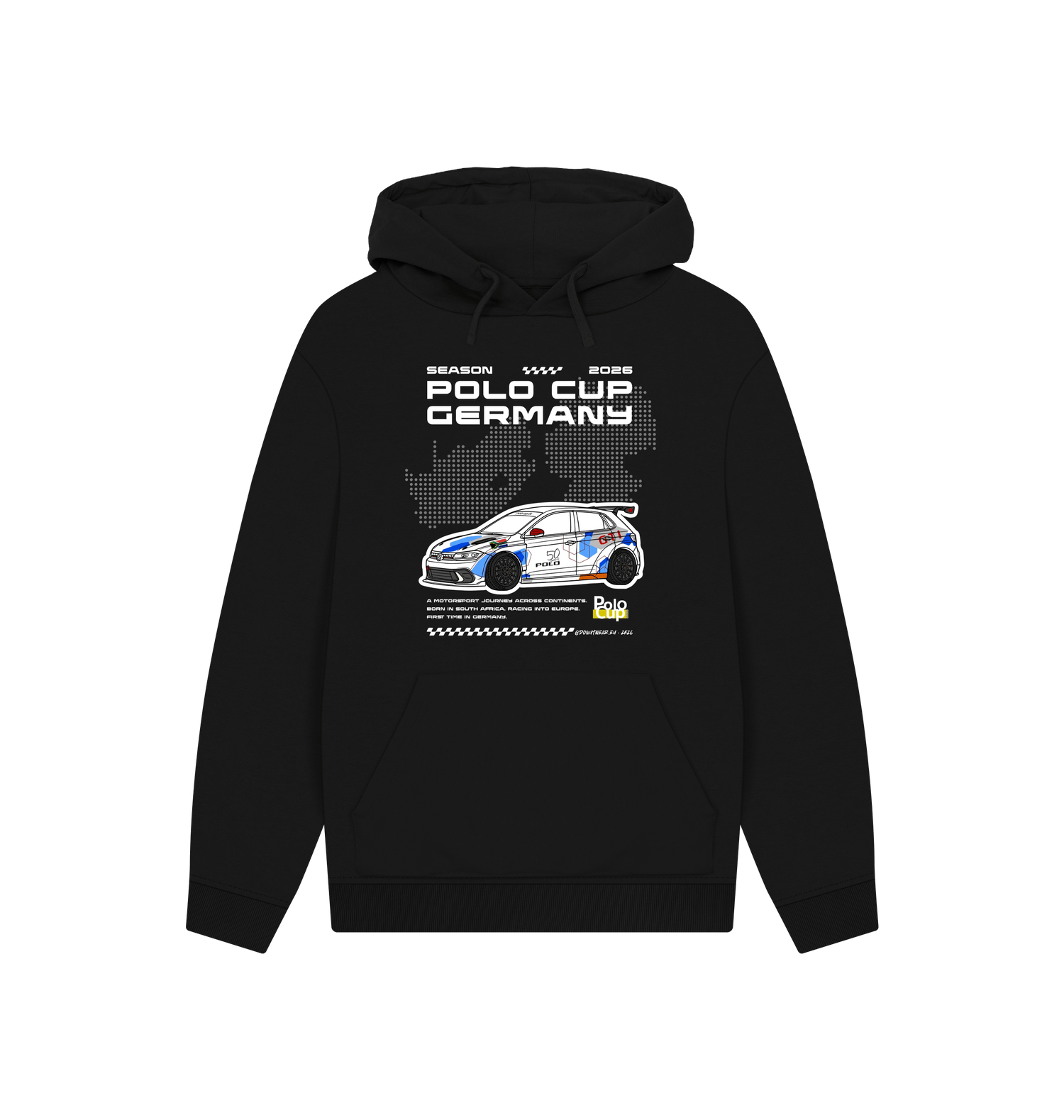 Black Printed Hoody Front