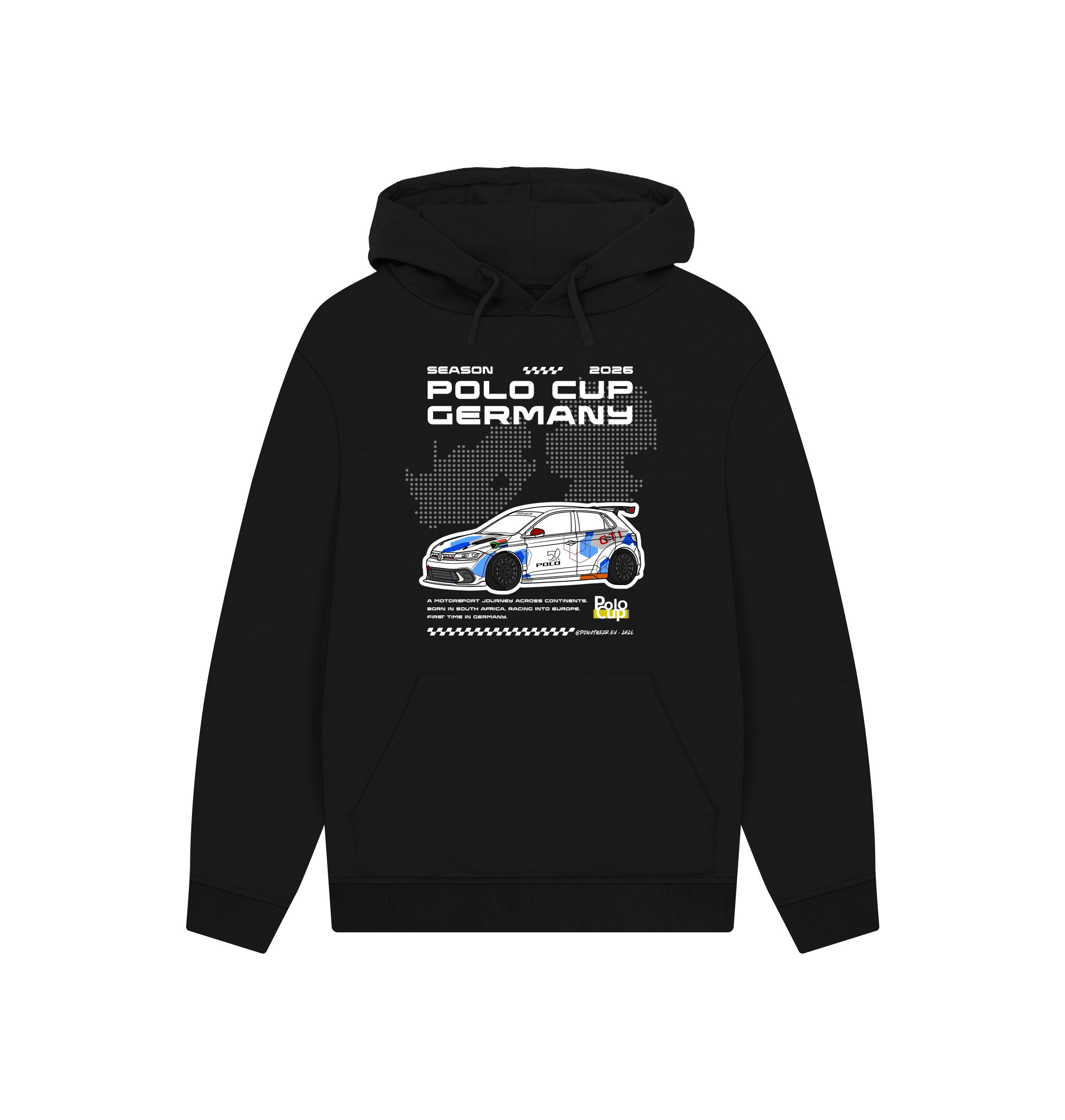 Black Printed Hoody Front