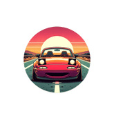 White Printed Circle Sticker Front