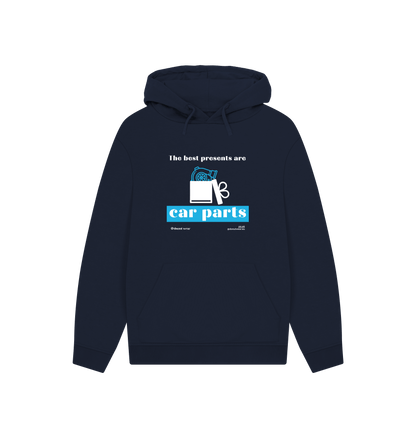 Navy Printed Hoody Front