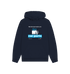 Navy Printed Hoody Front