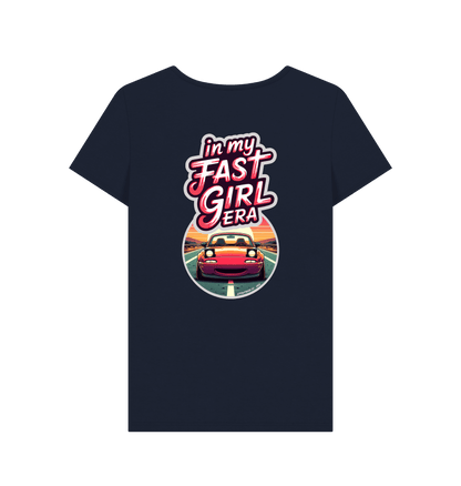 Navy Blue Printed T-shirt Back