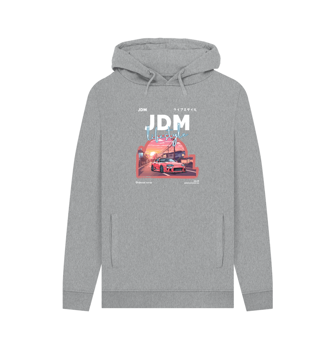 Light Heather Printed Hoody Front