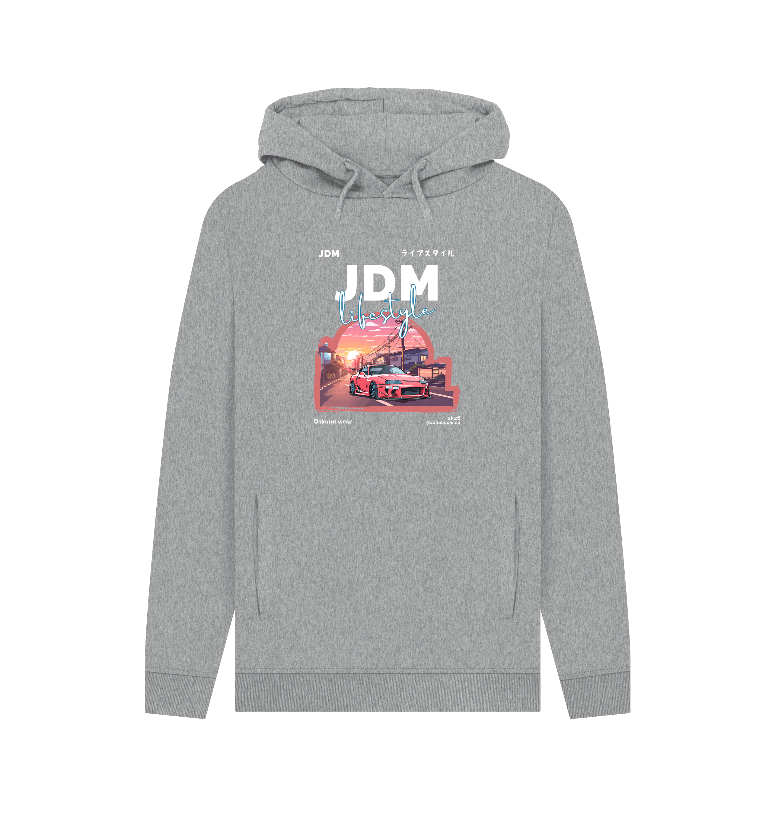Light Heather Printed Hoody Front
