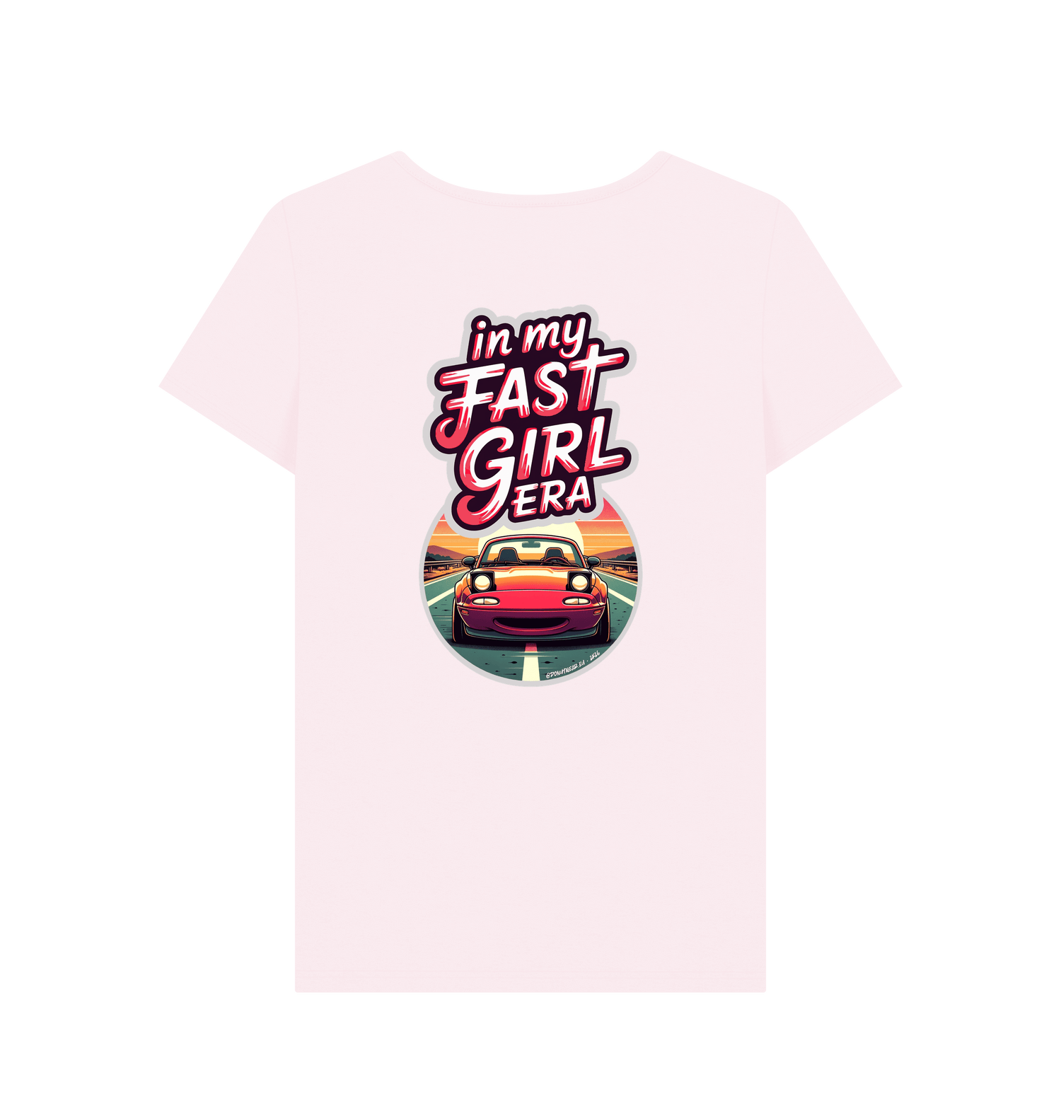 Pink Printed T-shirt Back