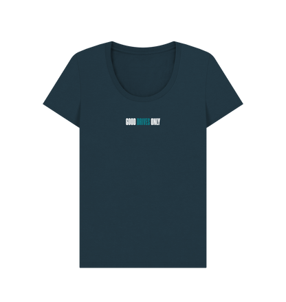Denim Blue Printed T-shirt Front