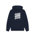 Navy Printed Hoody