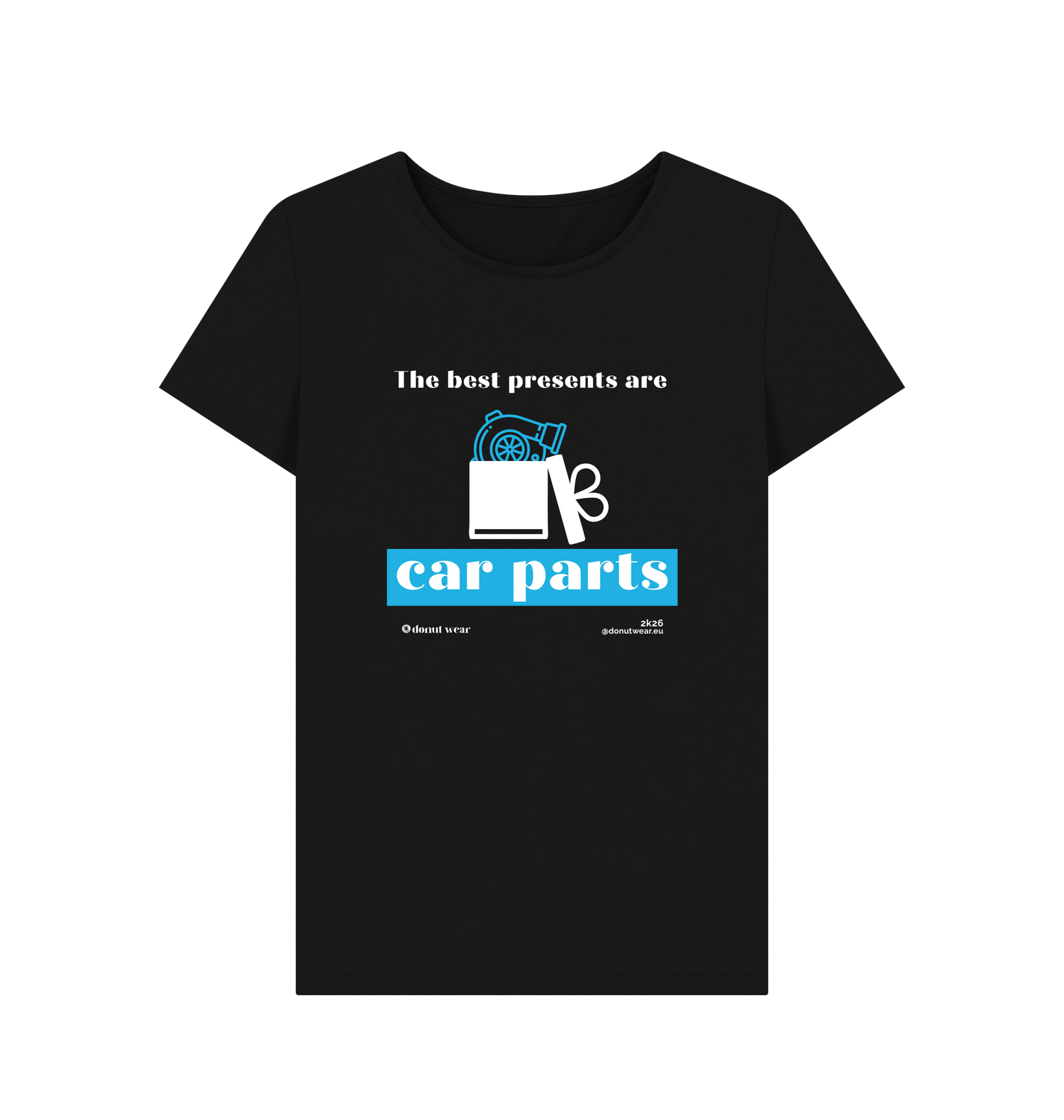 Black Printed T-shirt Front