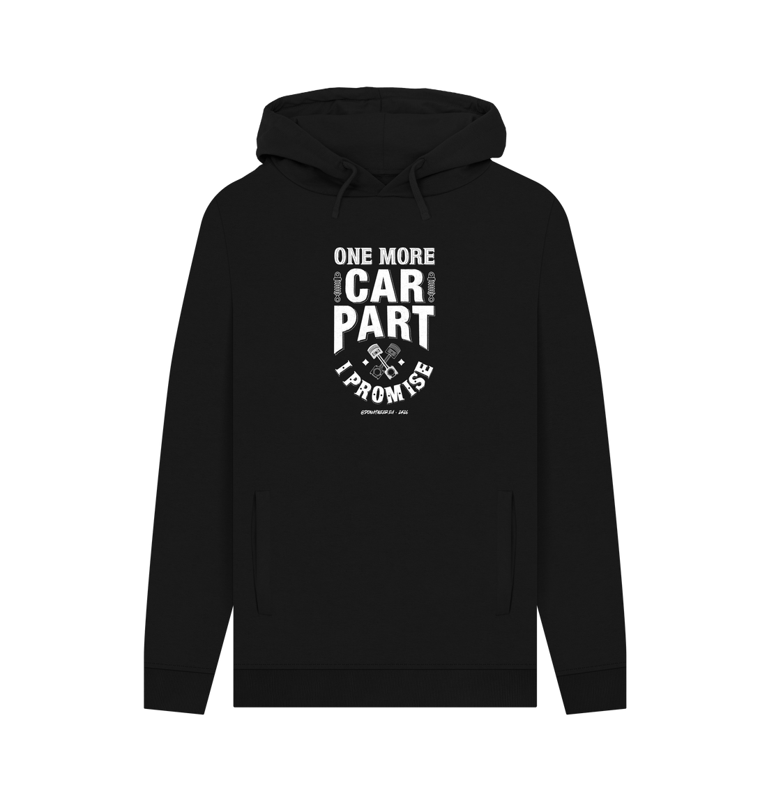 Black Printed Hoody Front
