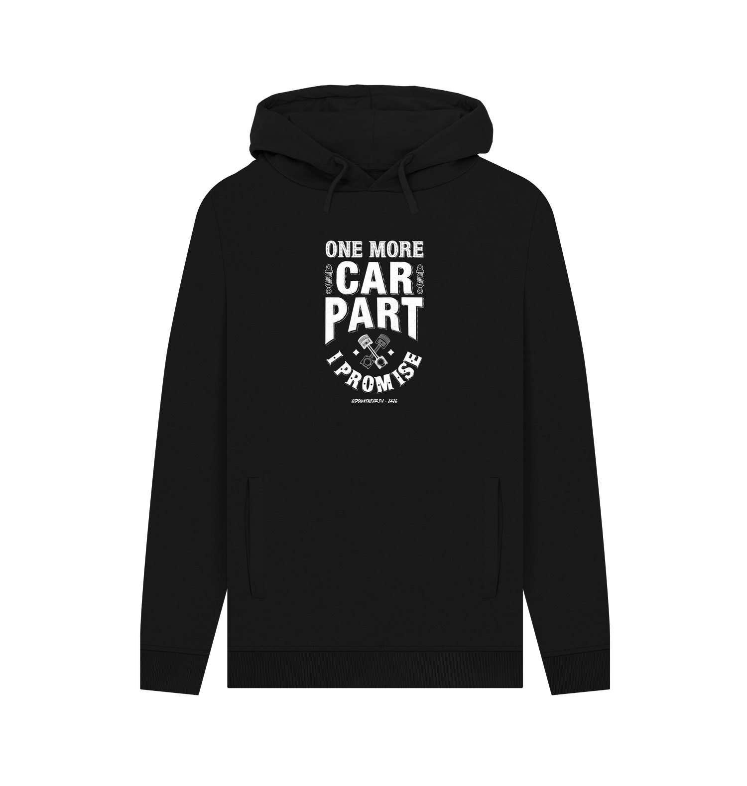 Black Printed Hoody Front