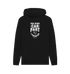 Black Printed Hoody Front