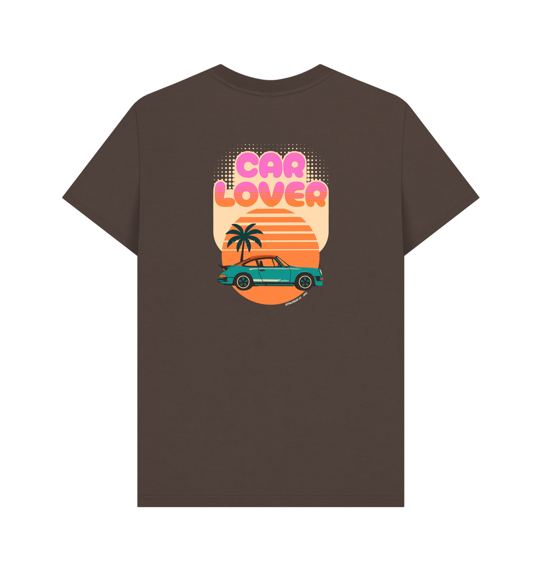 Chocolate Printed T-shirt Back