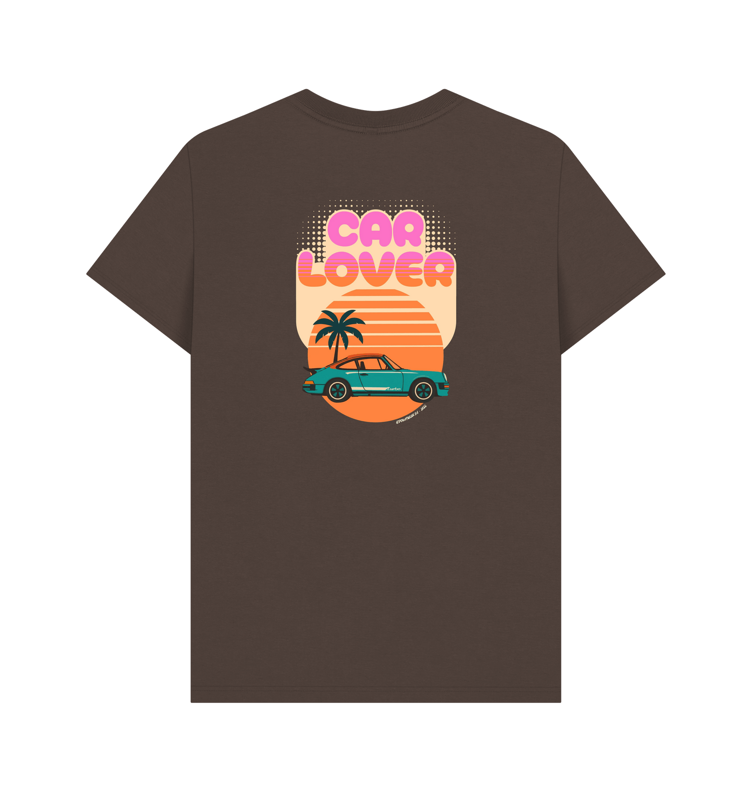 Chocolate Printed T-shirt Back