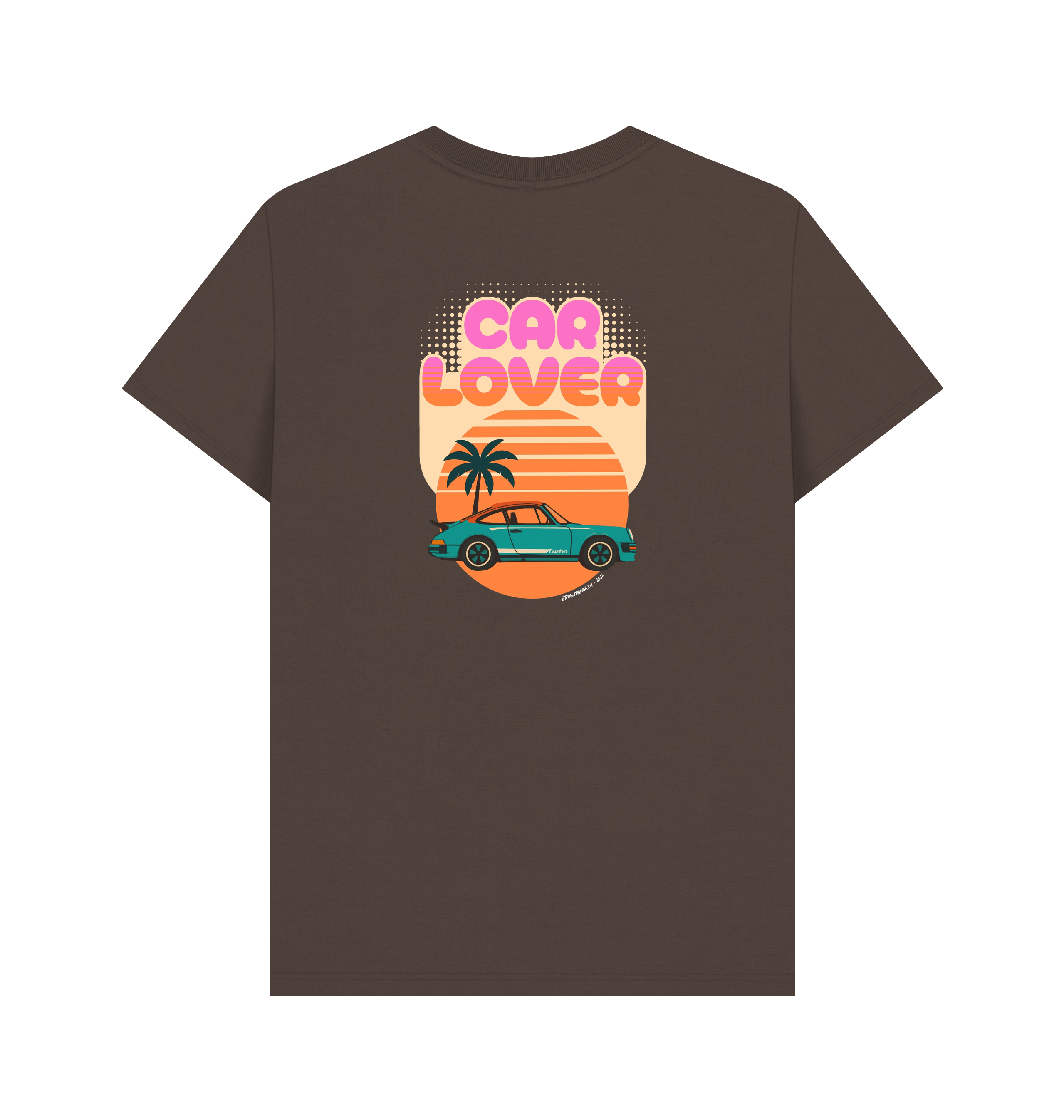 Chocolate Printed T-shirt Back