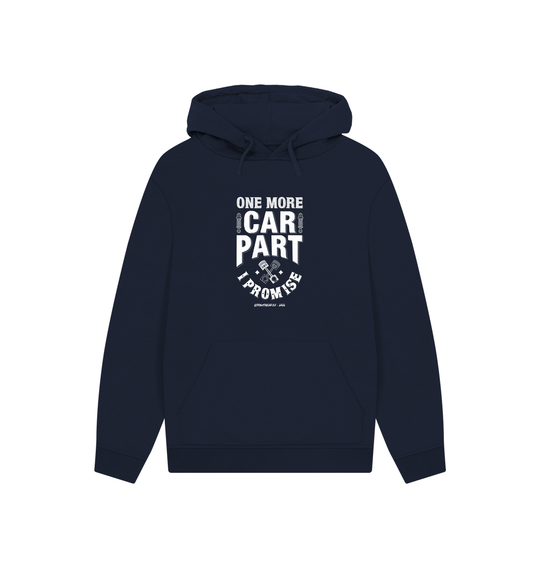 Navy Printed Hoody Front