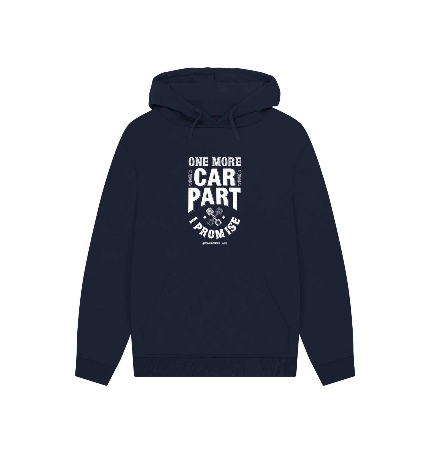 Navy Printed Hoody Front