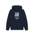 Navy Printed Hoody Front