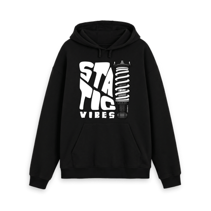 Black Printed Hoody Front