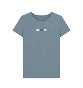 Stone Blue Printed T-shirt Front