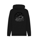 Black Printed Hoody Front