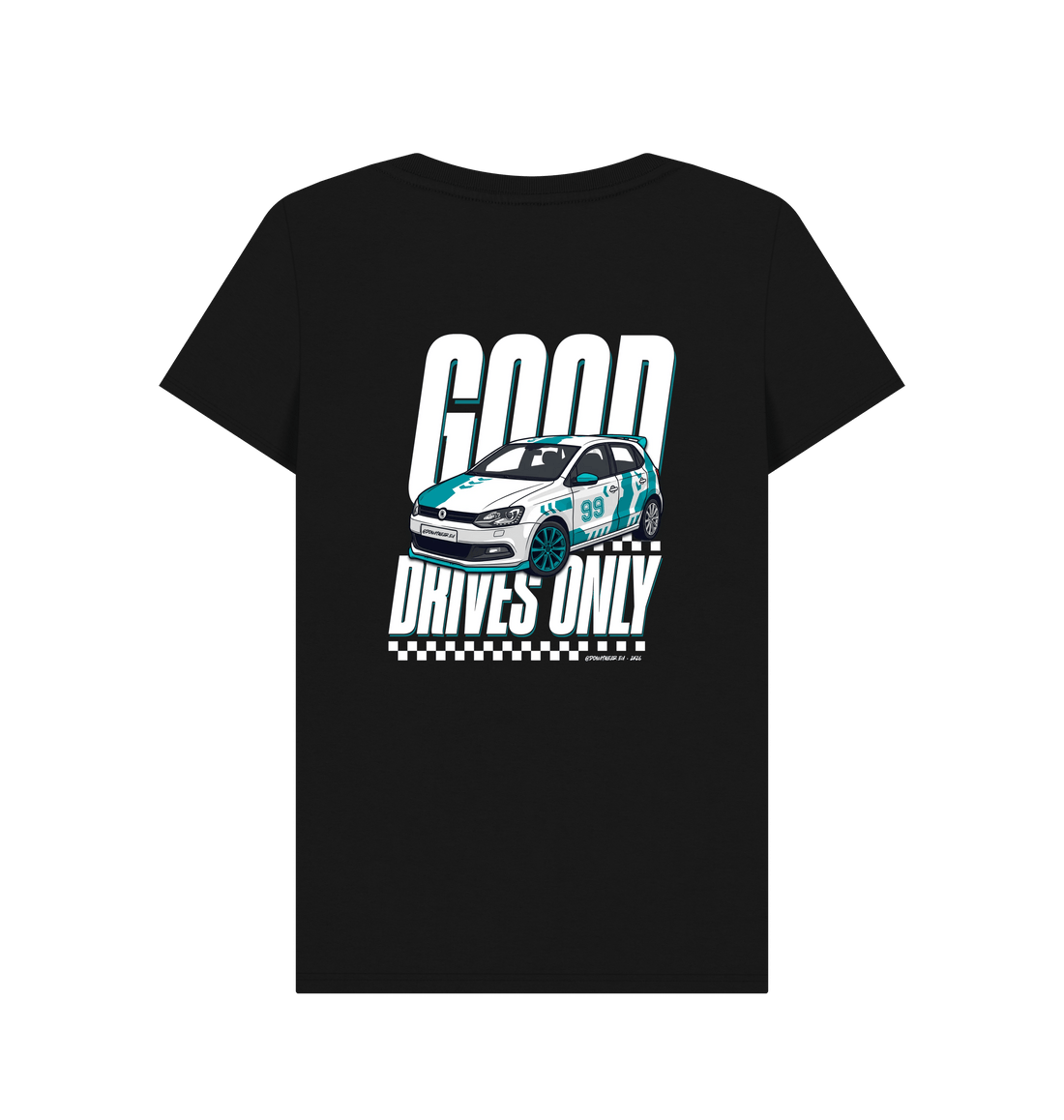 Black Printed T-shirt Back