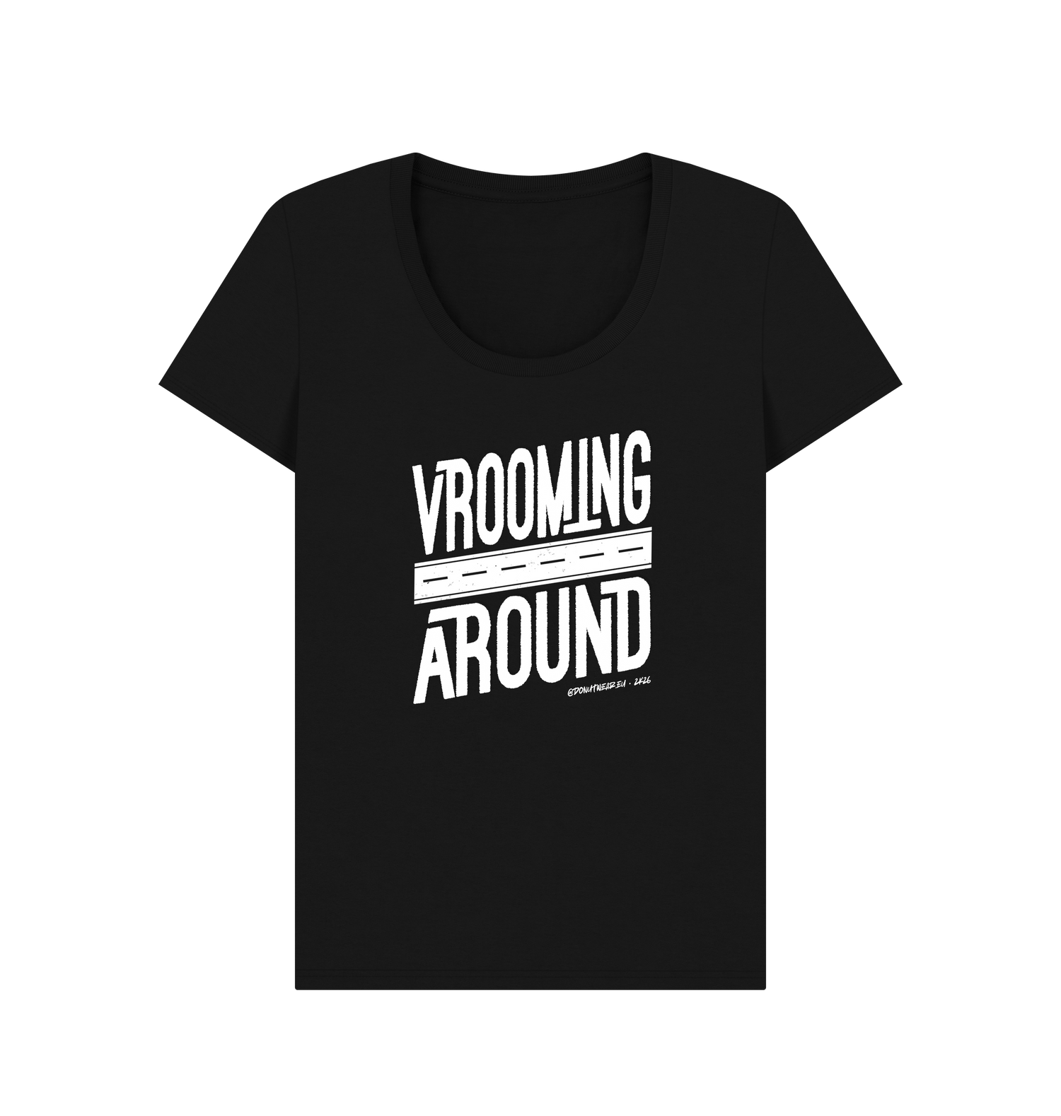 Black Printed T-shirt Front