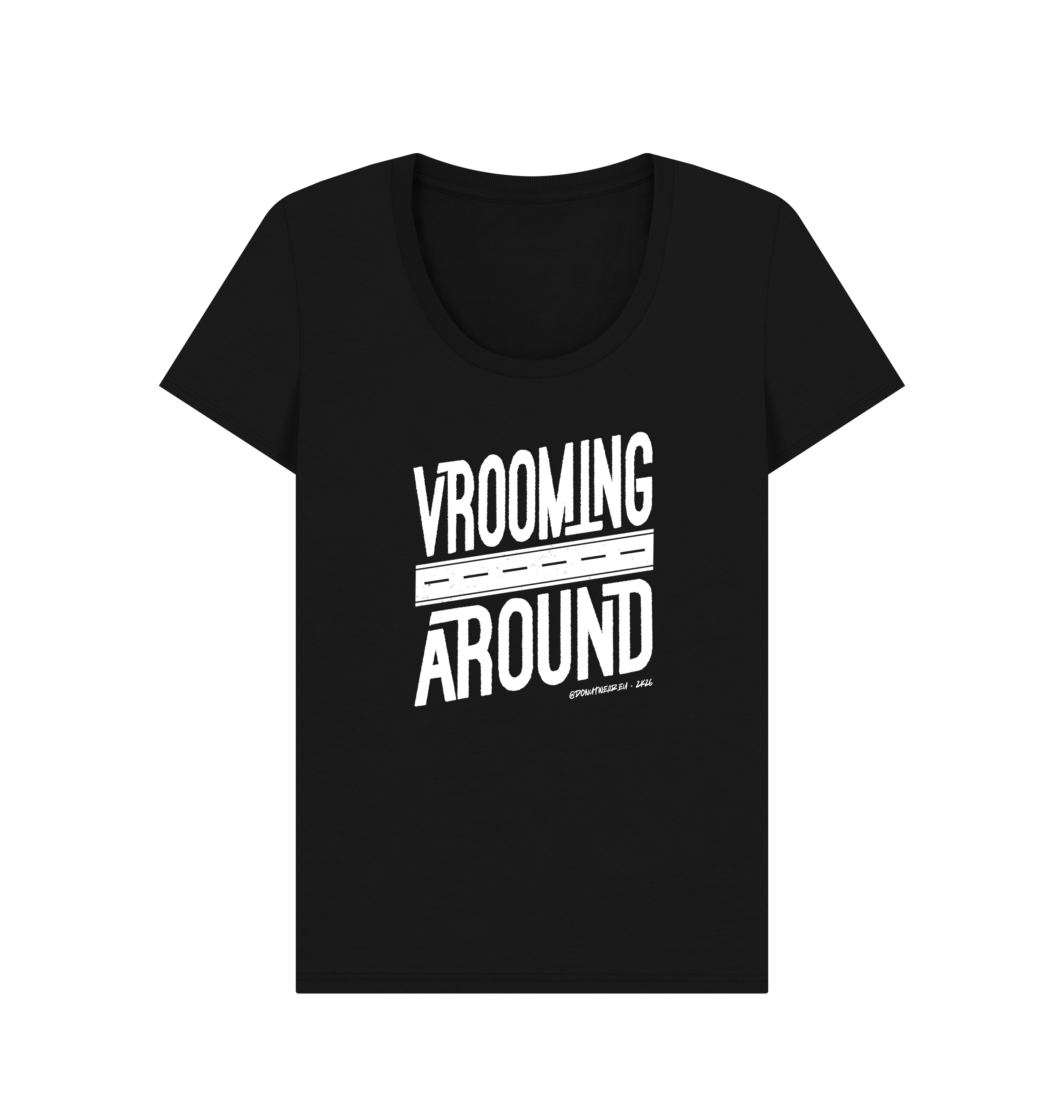 Black Printed T-shirt Front