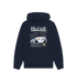 Navy Printed Hoody Front
