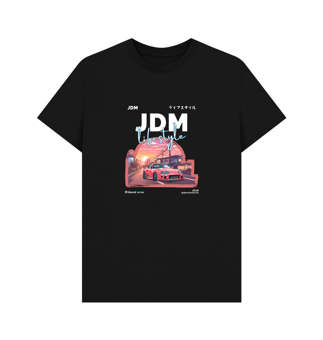 Black Printed T-shirt Front