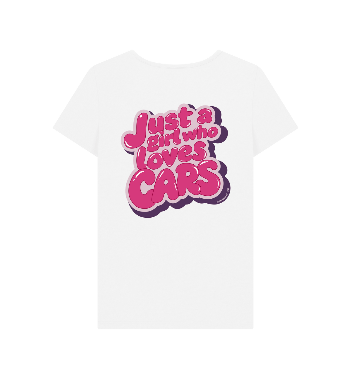 White Printed T-shirt Back