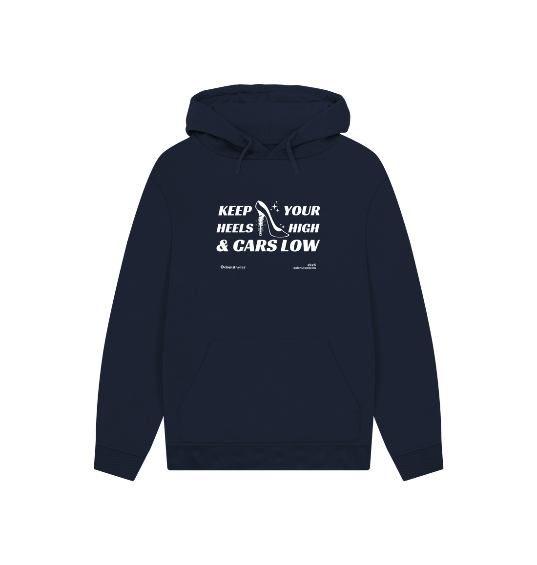 Navy Printed Hoody Front