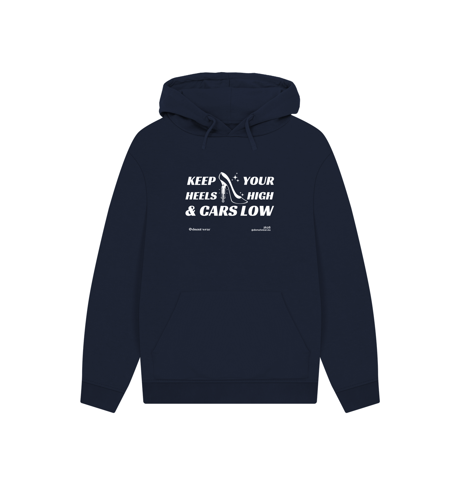 Navy Printed Hoody Front