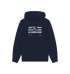 Navy Printed Hoody Front