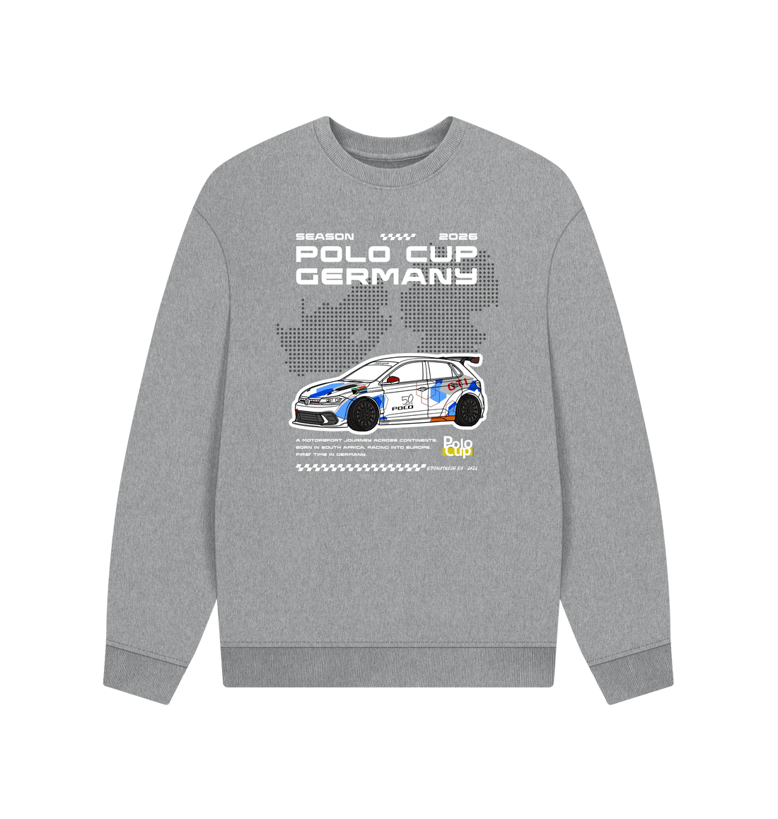 Athletic Grey Printed Sweater Front