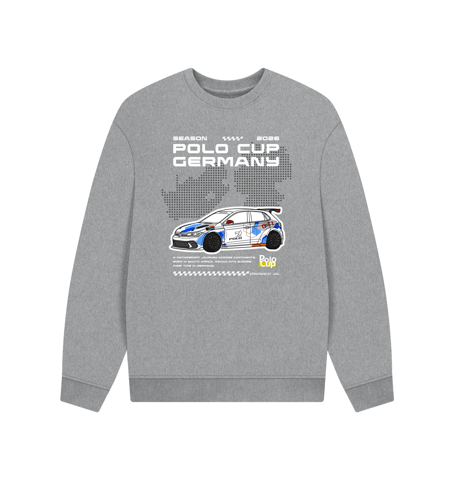 Athletic Grey Printed Sweater Front