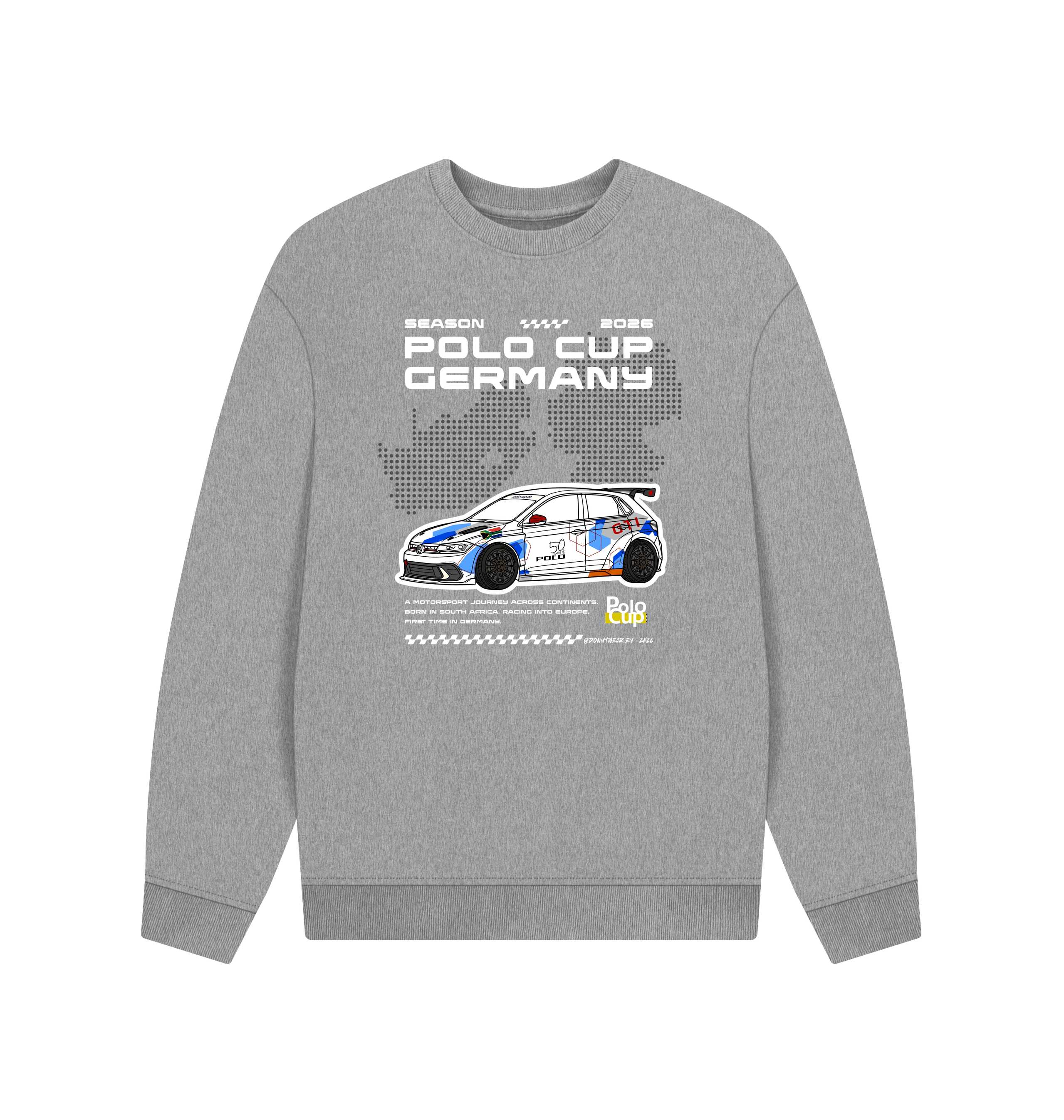Athletic Grey Printed Sweater Front