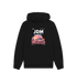 Black Printed Hoody Front