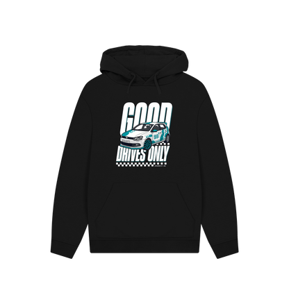 Black Printed Hoody Front