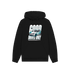 Black Printed Hoody Front