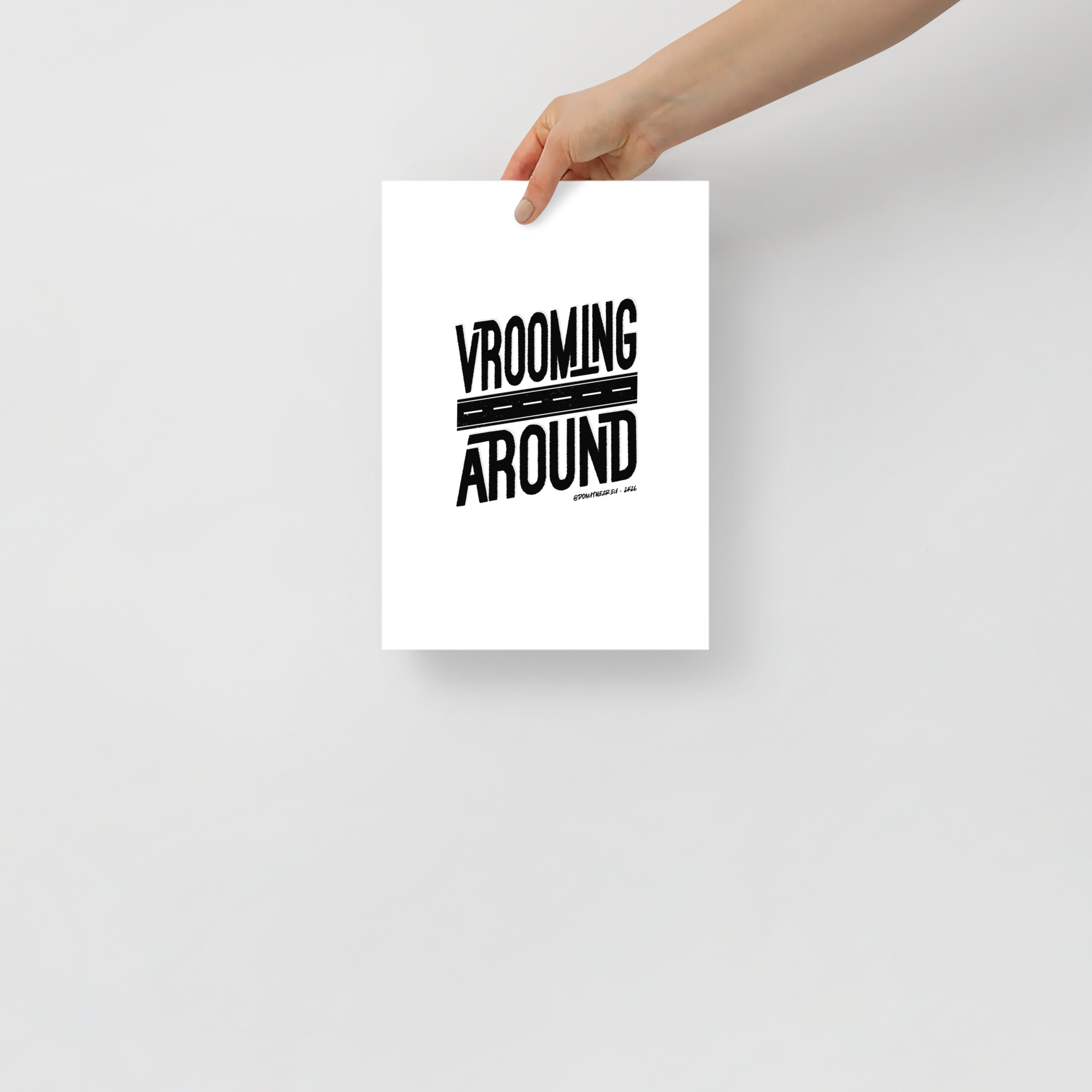 Vrooming around - Matte paper poster - 21 × 30 cm